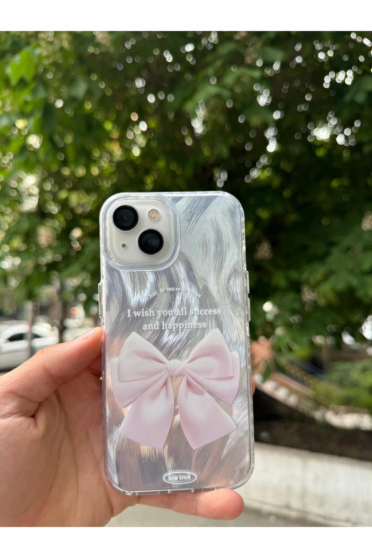 LioTech İphone 13/14 Uyumlu Hologram Kurdele Desenli Darbe Emici Özelliğe Sahip Kılıf