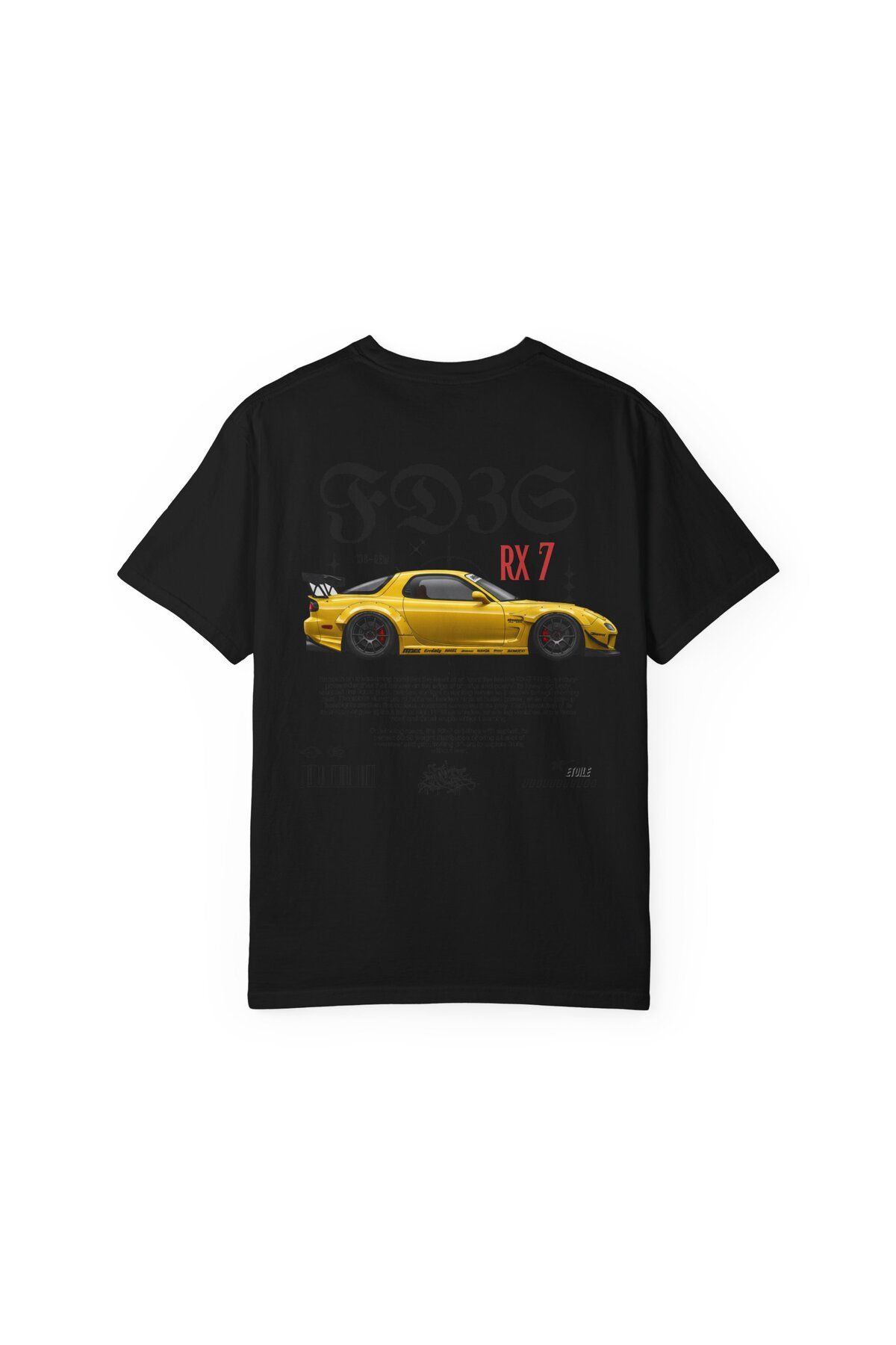 Etoile Studio RX7 Oversize Unisex Tişört | Basic Rahat Kesim Unisex Model