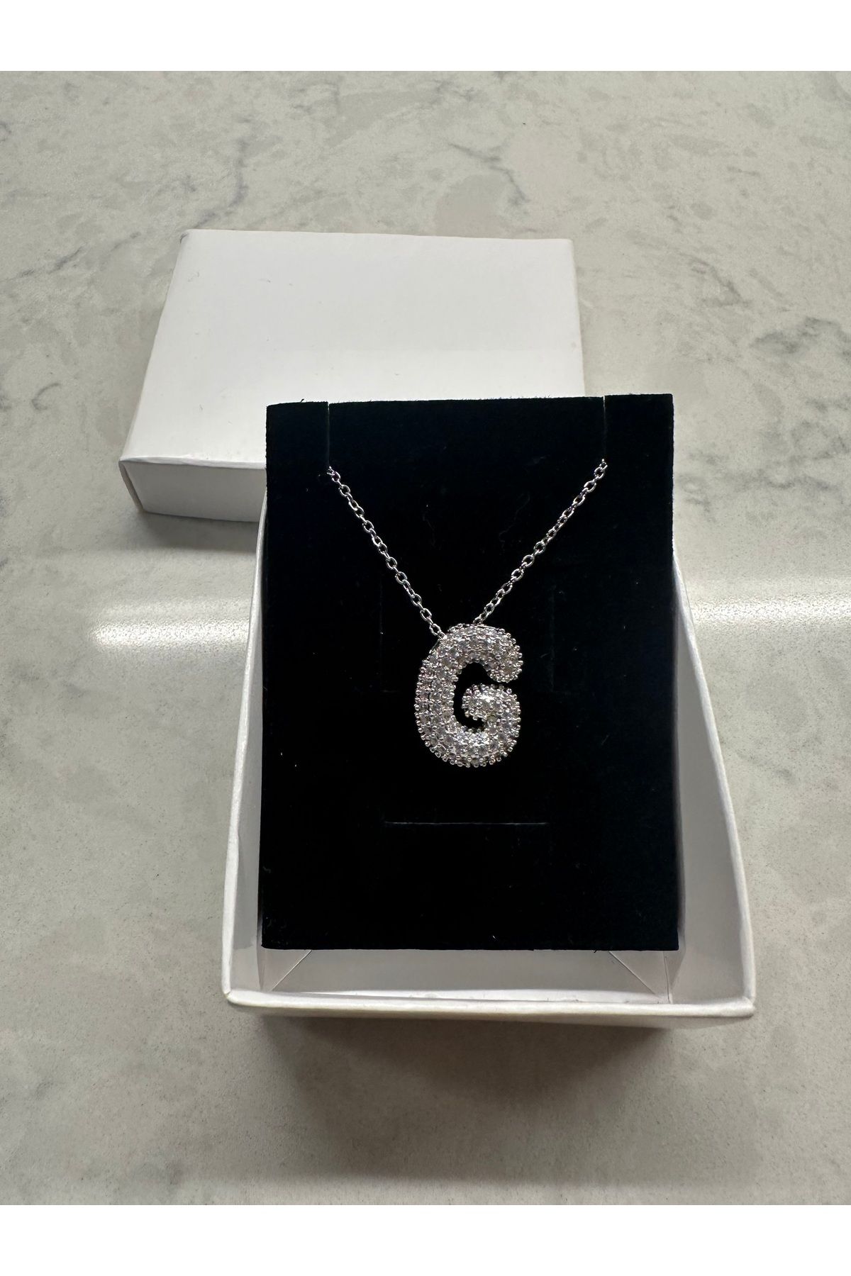 Shop west Harfli Gümüş Kolye