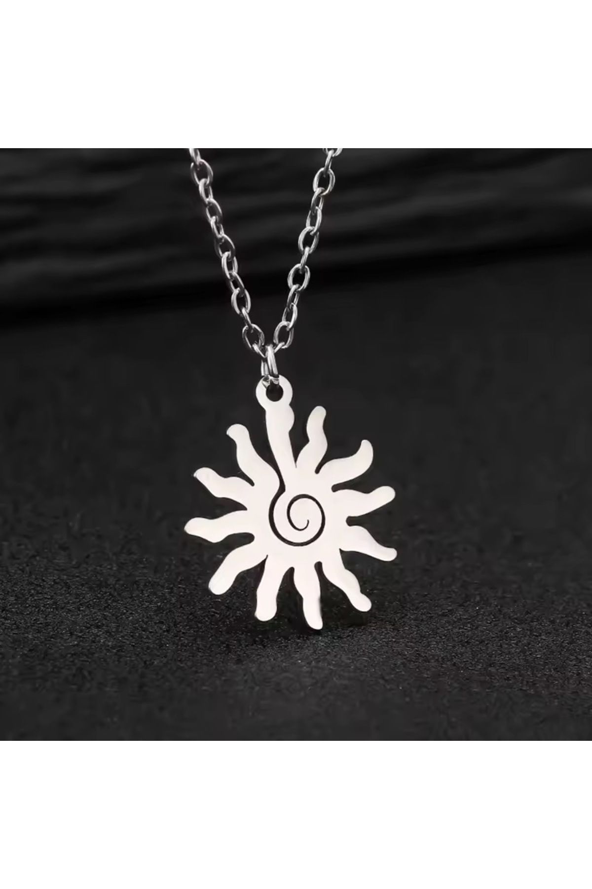 N!da Jewelry 925 Ayar Gümüş Güneş  Kolye