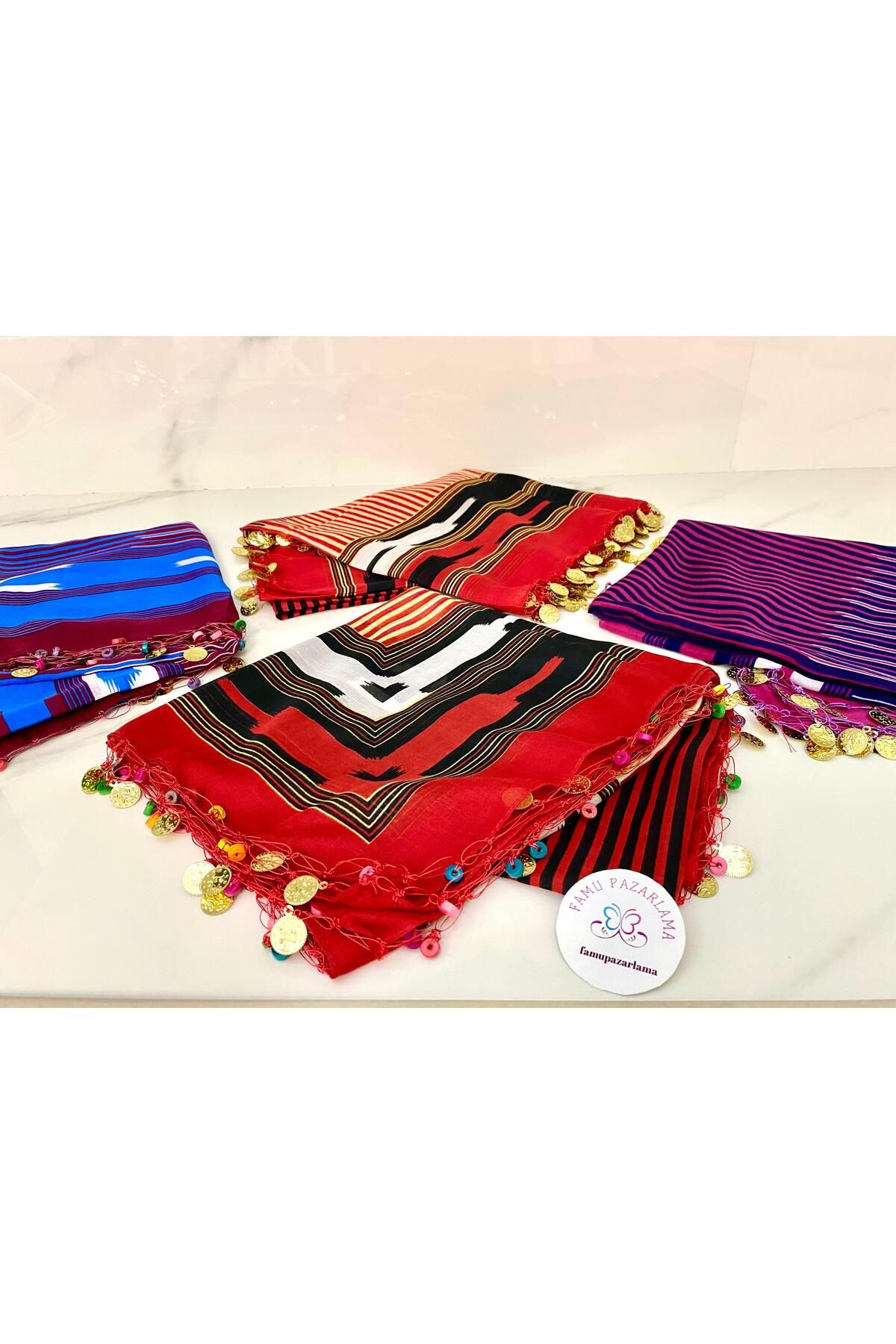 FAMU PAZARLAMA KARADENİZ YÖRESEL KEŞAN, FULAR, ŞAL, ATKI,YAZMA,EŞARP 4 'LÜ