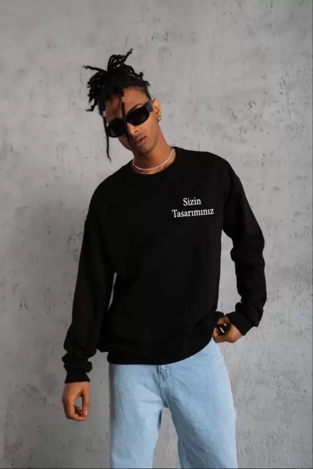 ARUZ MODA Üç İplik Biskilet Yaka Sweatshirt