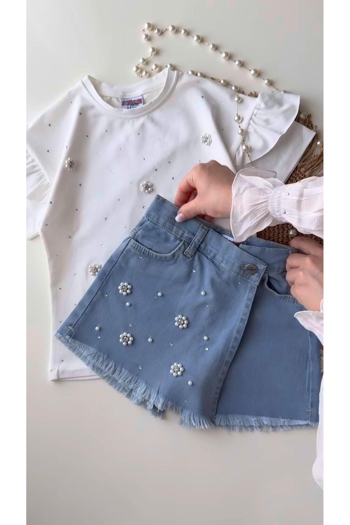 KOKOŞ BEBEK Kot Etekli Takım | 3/5 Yaş Arası fotoğrafı 6 (önizleme)