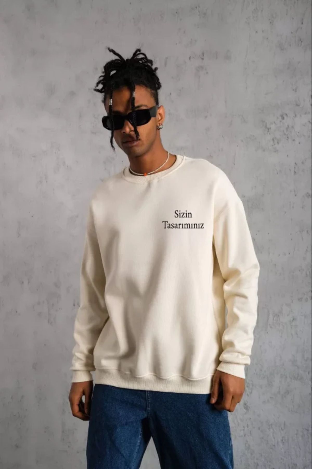 ARUZ MODA Üç İplik Biskilet Yaka Sweatshirt