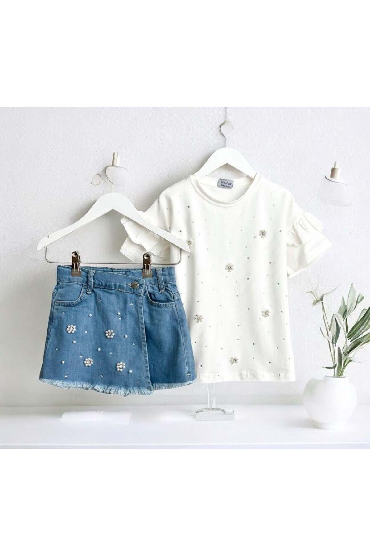 KOKOŞ BEBEK Kot Etekli Takım | 3/5 Yaş Arası fotoğrafı 5 (önizleme)