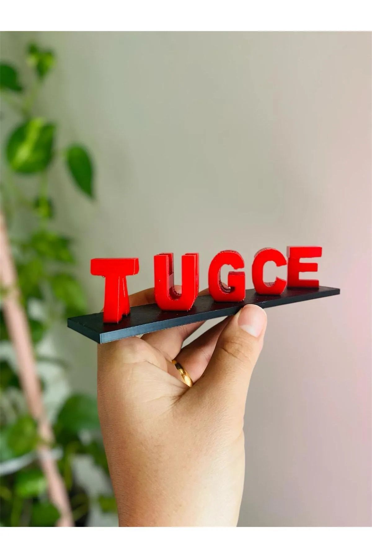 TUBESSA 3D Kişiye özel çift taraflı isimlik hediye dekoratif ürün
