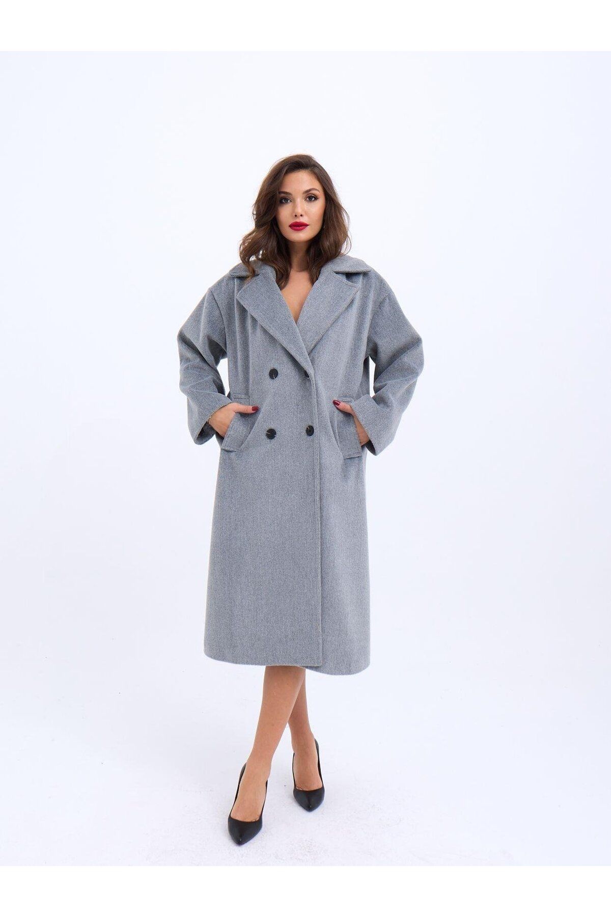 ARUZ MODA 6114 KABAN-GRİ
