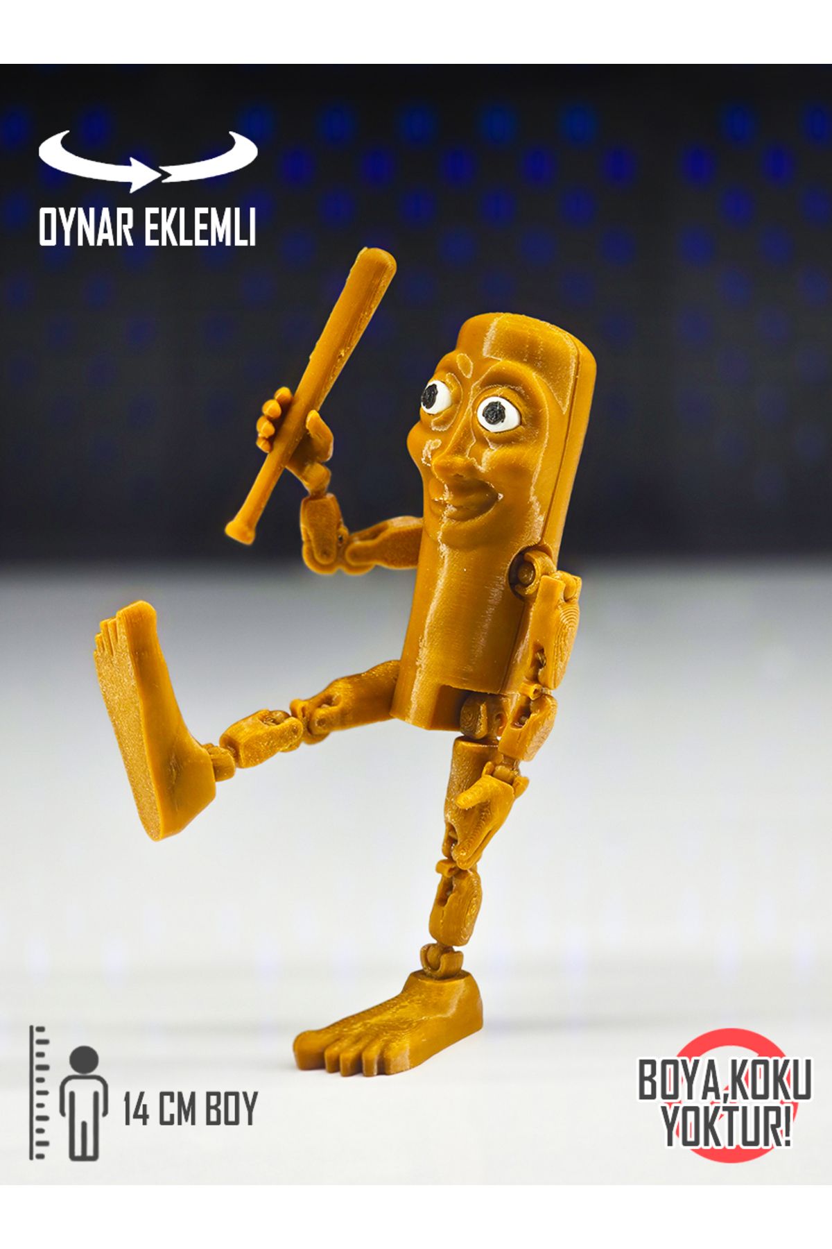 Suelo Butik-All Joints Movable Tung Tung Tung Sahur Brainrot 14cm Character Figure Toy 4