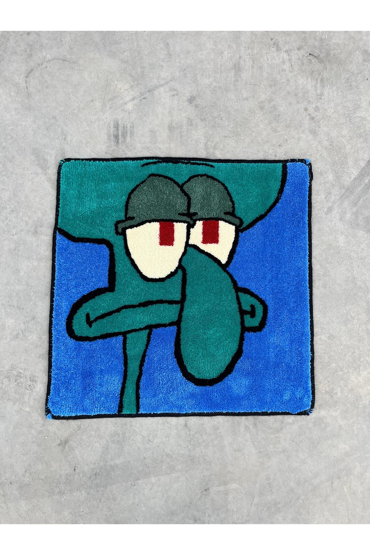 Rell Home El Yapımı Sunger Bob Squidward Tufting Halı