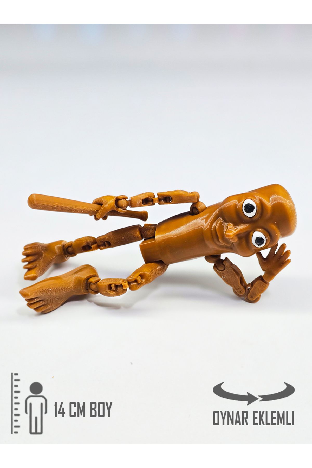 Suelo Butik-All Joints Movable Tung Tung Tung Sahur Brainrot 14cm Character Figure Toy 3