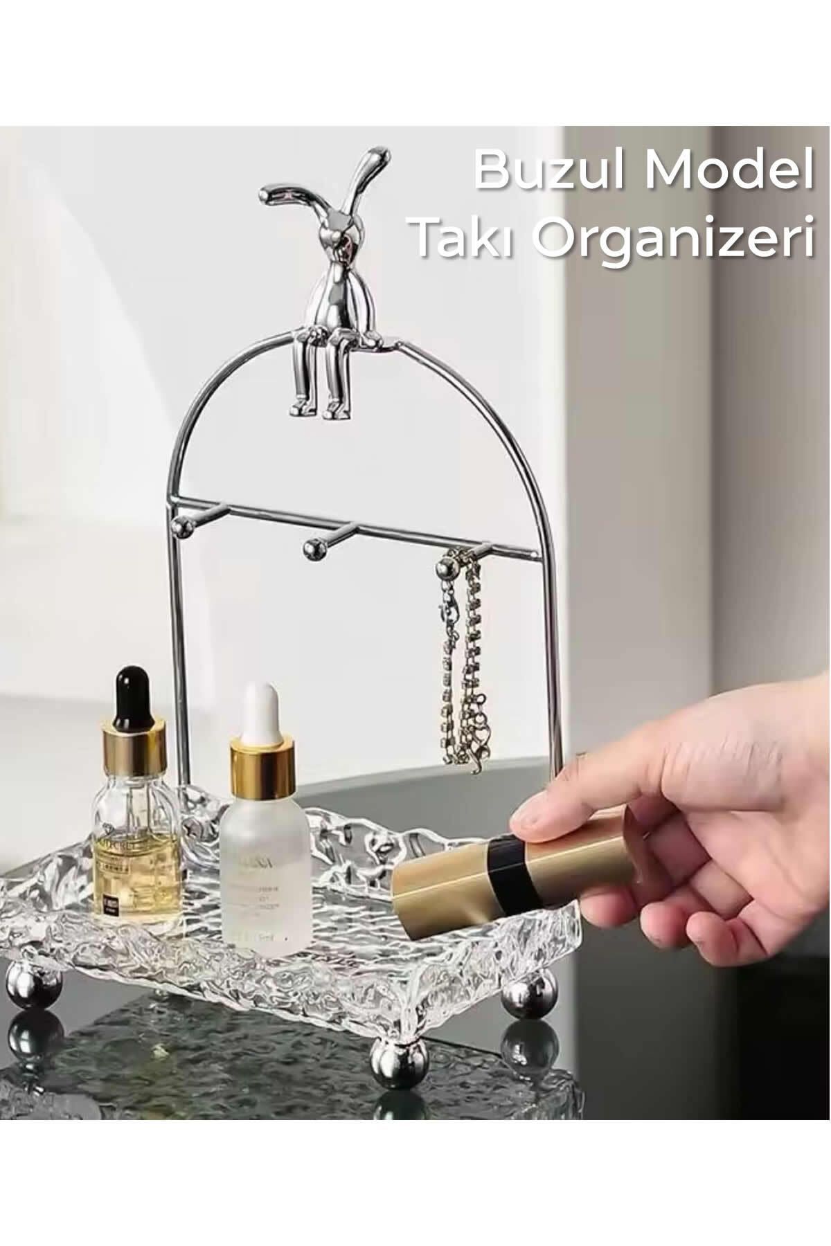 teknotrust Kırık Cam Desenli Kristal Şeffaf Takı Organizeri | Dekoratif Model
