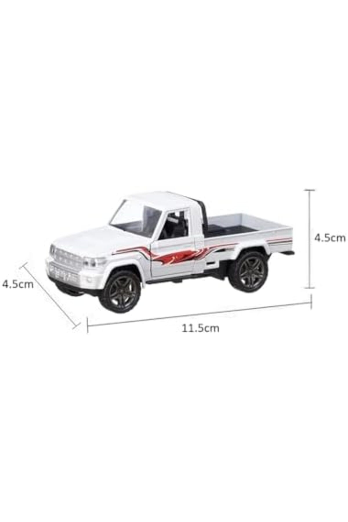 Generic-Mini Pickup Toy Car with Pull Back Action and Front Door Opening Durable Realistic Open Truck Design 3