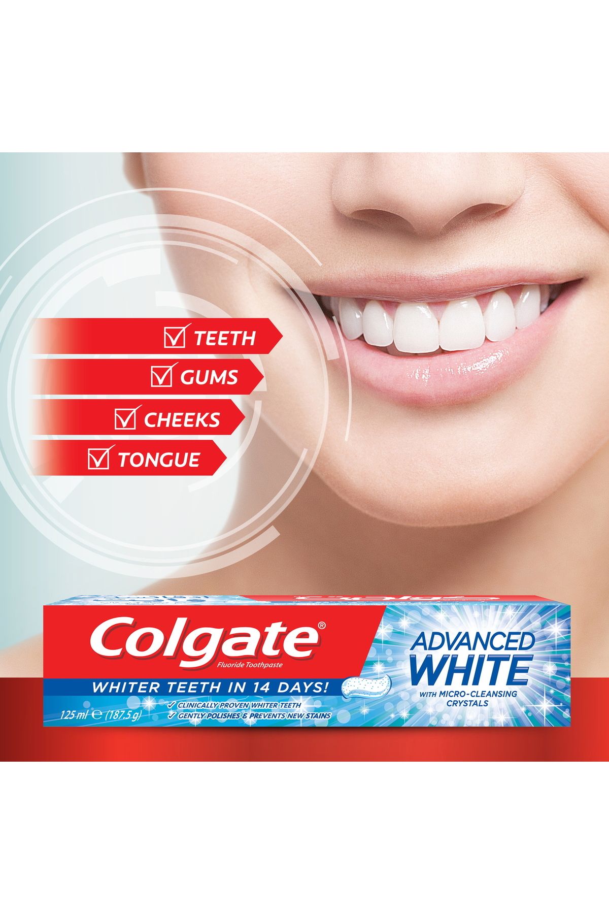 Colgate-Advanced White With Micro-Cleansing Crystal Toothpaste 125 ml 5