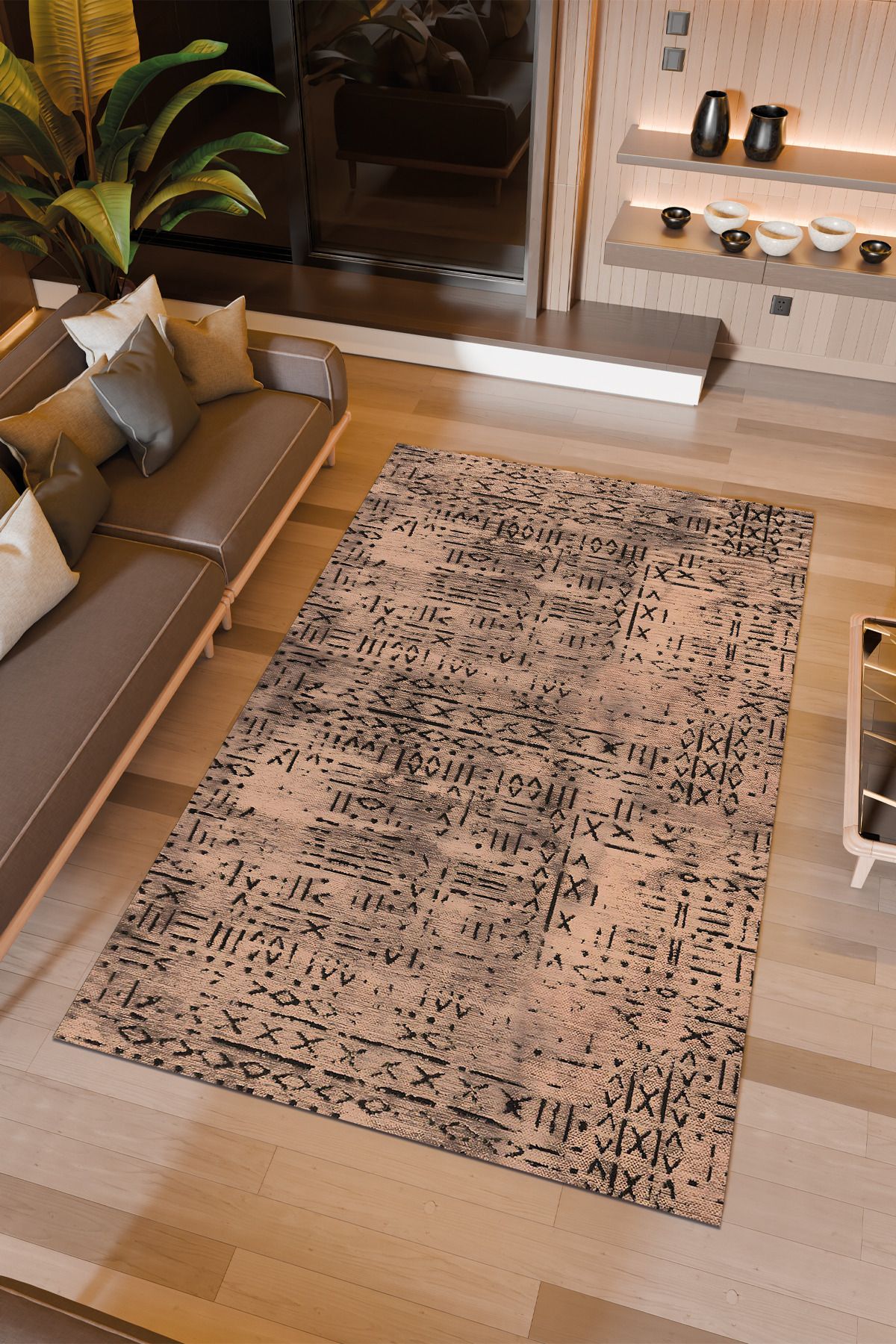 Halıcıoğlu home Dijital Baskı Makinede Yıkanabilir Kaymaz Taban Salon Halısı Yatak Odası Halısı & Yolluk Modelleri