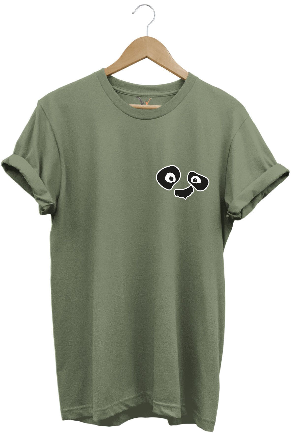 onsrawear Unisex Panda Yüksek Baskı Kaliteli %100 Pamuk Basic T-shirt