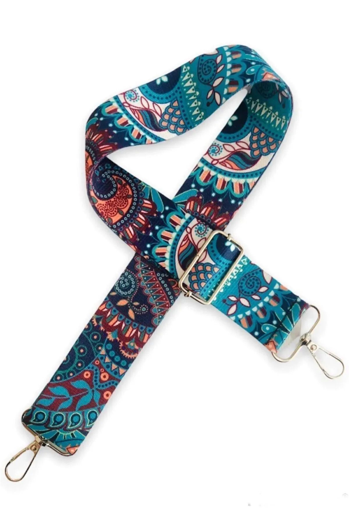 DAPHNE HOME DESİGN Polyester Kolon Ayarlanabilir Çanta Sapı - Telefon Askısı (120 CM) / Kaşmir Desen