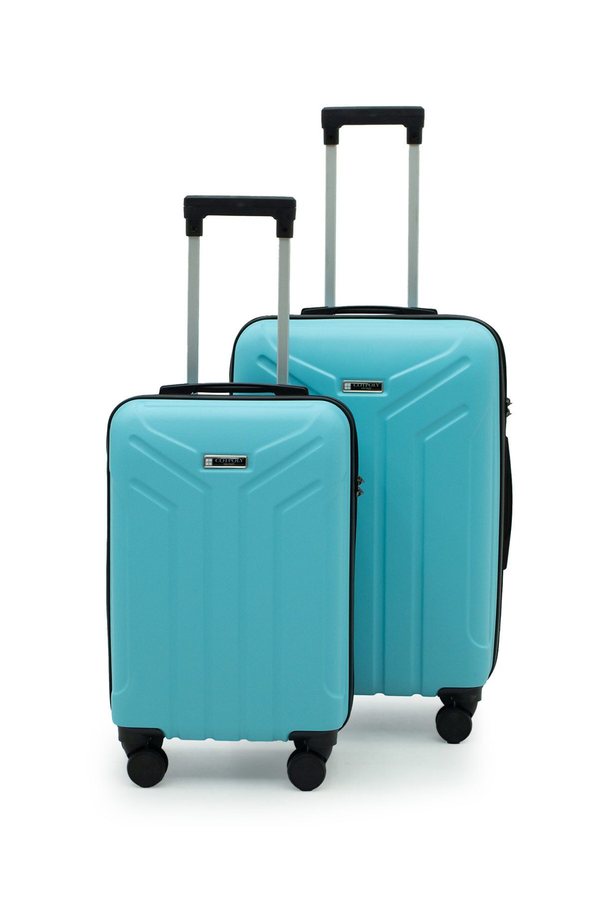 Cotpoly Home Babil Lüx 2'li Abs Valiz Seti Orta & Küçük - Mavi