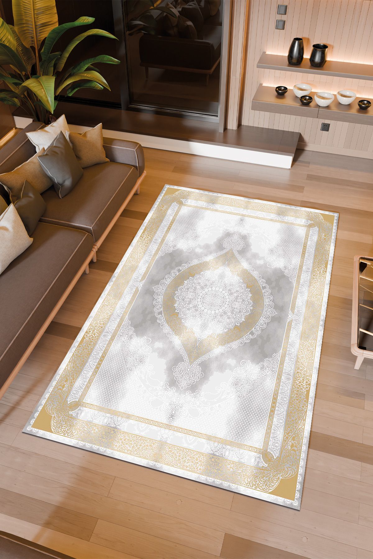 Halıcıoğlu home Dijital Baskı Makinede Yıkanabilir Kaymaz Taban Salon Halısı Yatak Odası Halısı & Yolluk Modelleri