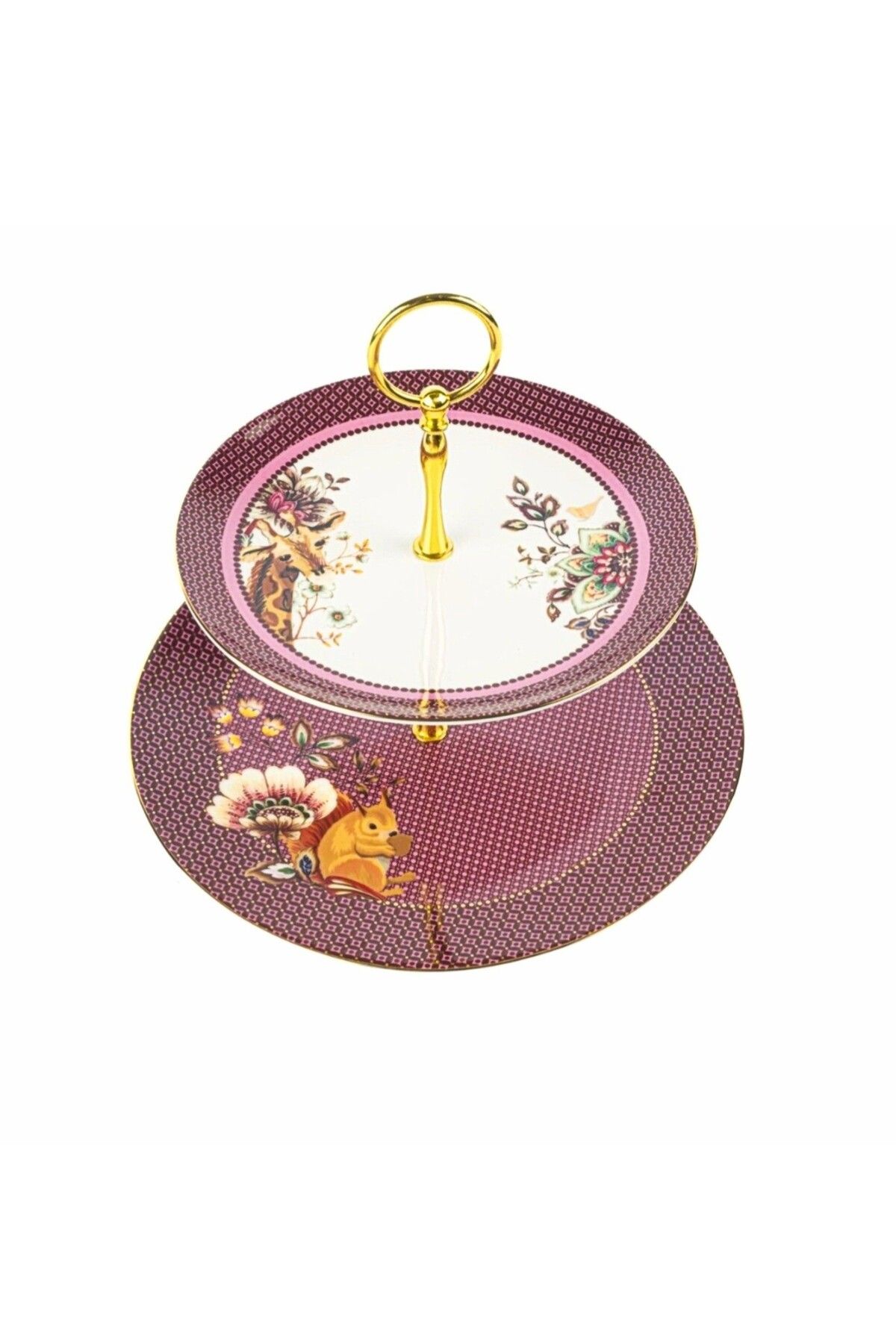 Le Atölye Magenta 2 Katlı Servis 27x24cm