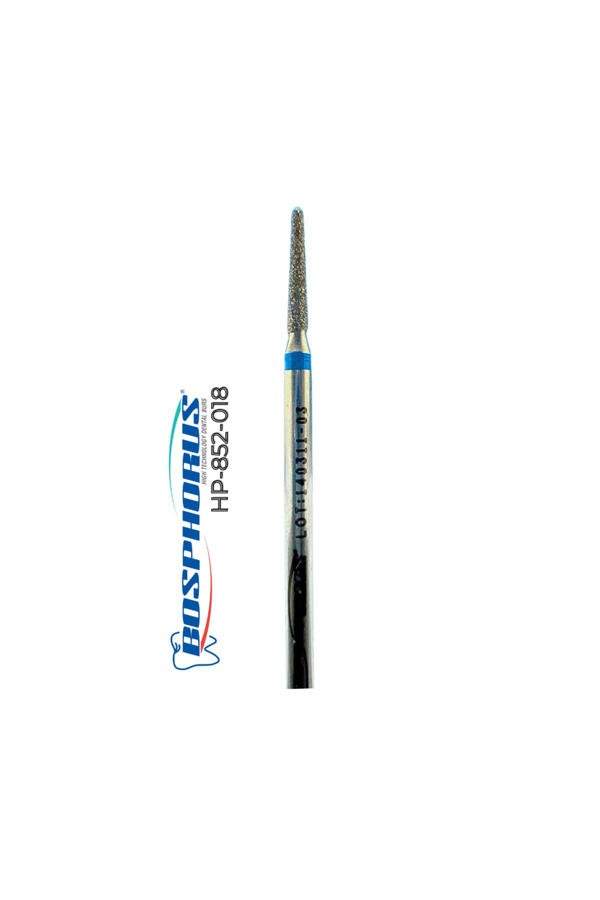 Bosphorus Tekmetal Kuru Manikür Ucu YUVARLAK UZUN 018 MM Doğal Elmas Freze Manikür Uc Törpü Makinası Ucu İSO ve CE Onay