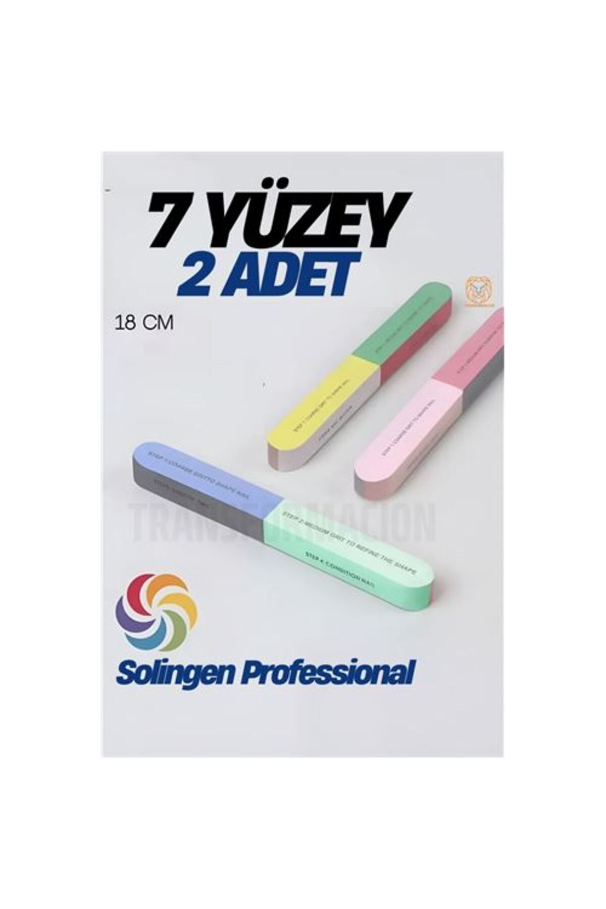 Skygo ModaCar 7 Yüzeyli Tırnak Törpü ve Parlatma Blok Sünger Solingen Professional