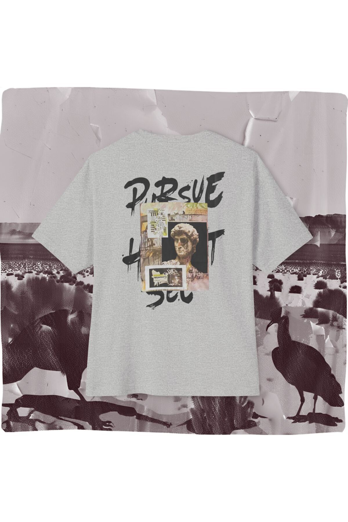 Maça Oversize Unisex Baskılı Tişört