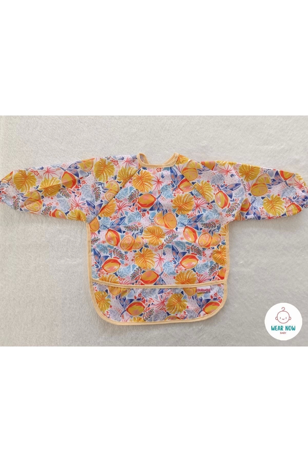 Bebechi Bebek Limon Su Geçirmez Uzun Kollu Mama Ve Etkinlik Önlüğü fotoğrafı 2 (önizleme)