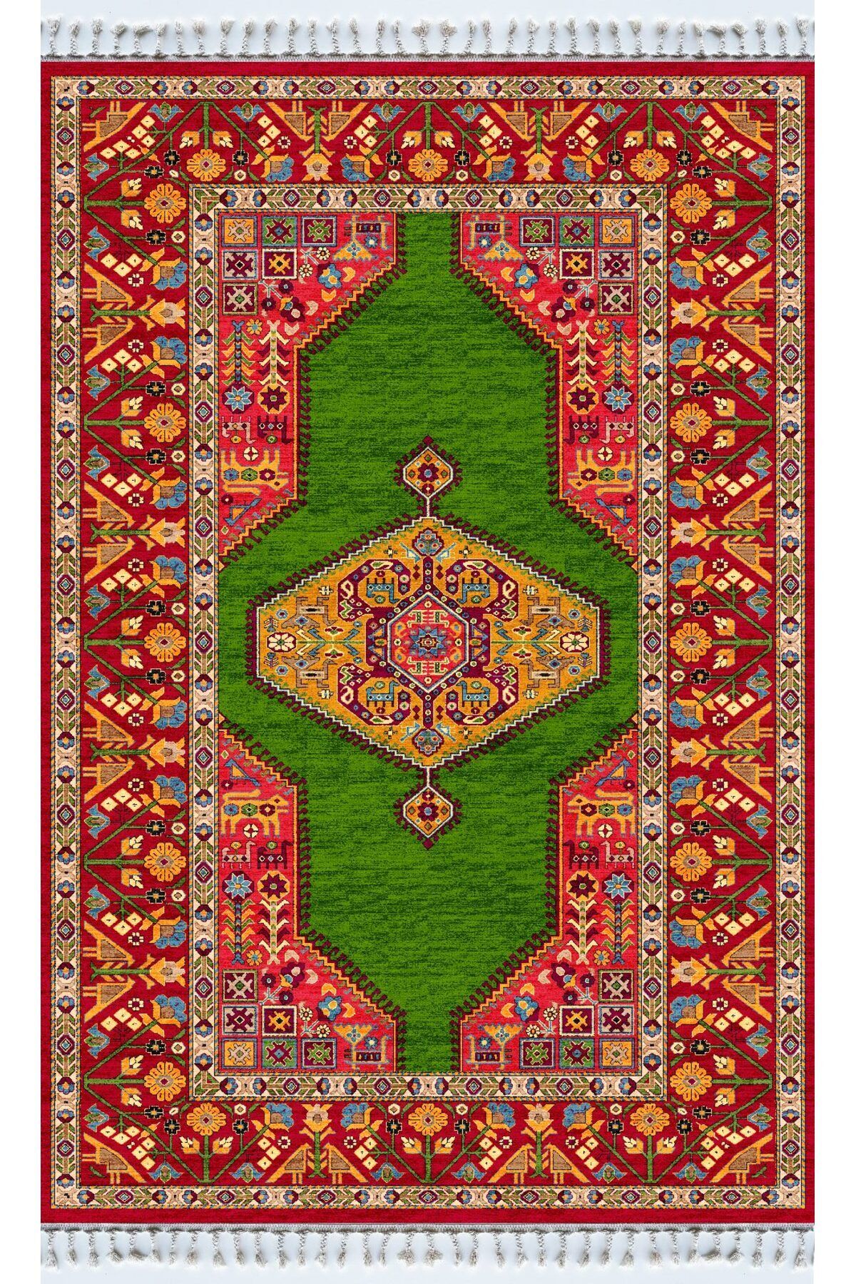 Rugs Modern Halı Opal Turuncu Antik Desenli Dokuma Taban Modern Dekoratif Halı opal14
