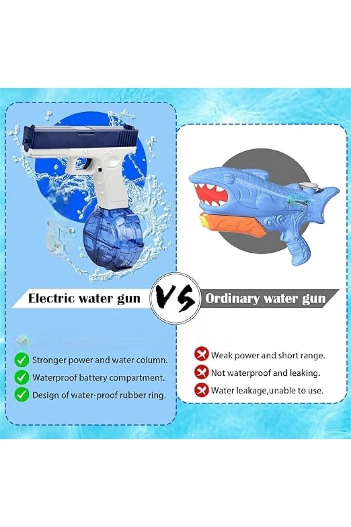 Brother Toys Elektrikli Otomatik Atış Yapan Işıklı Su Tabancası 10 Metre Menzilli 500 Ml. Depolu 20 Cm. fotoğrafı 4 (önizleme)