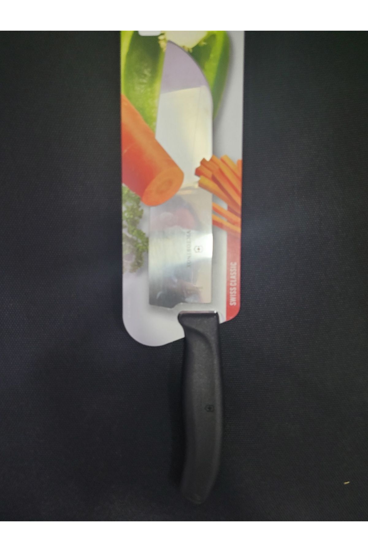 esdekor Mutfak 17cm Siyah Santoku Bıçak Blisterli Paket SwissClassic 1 Adet
