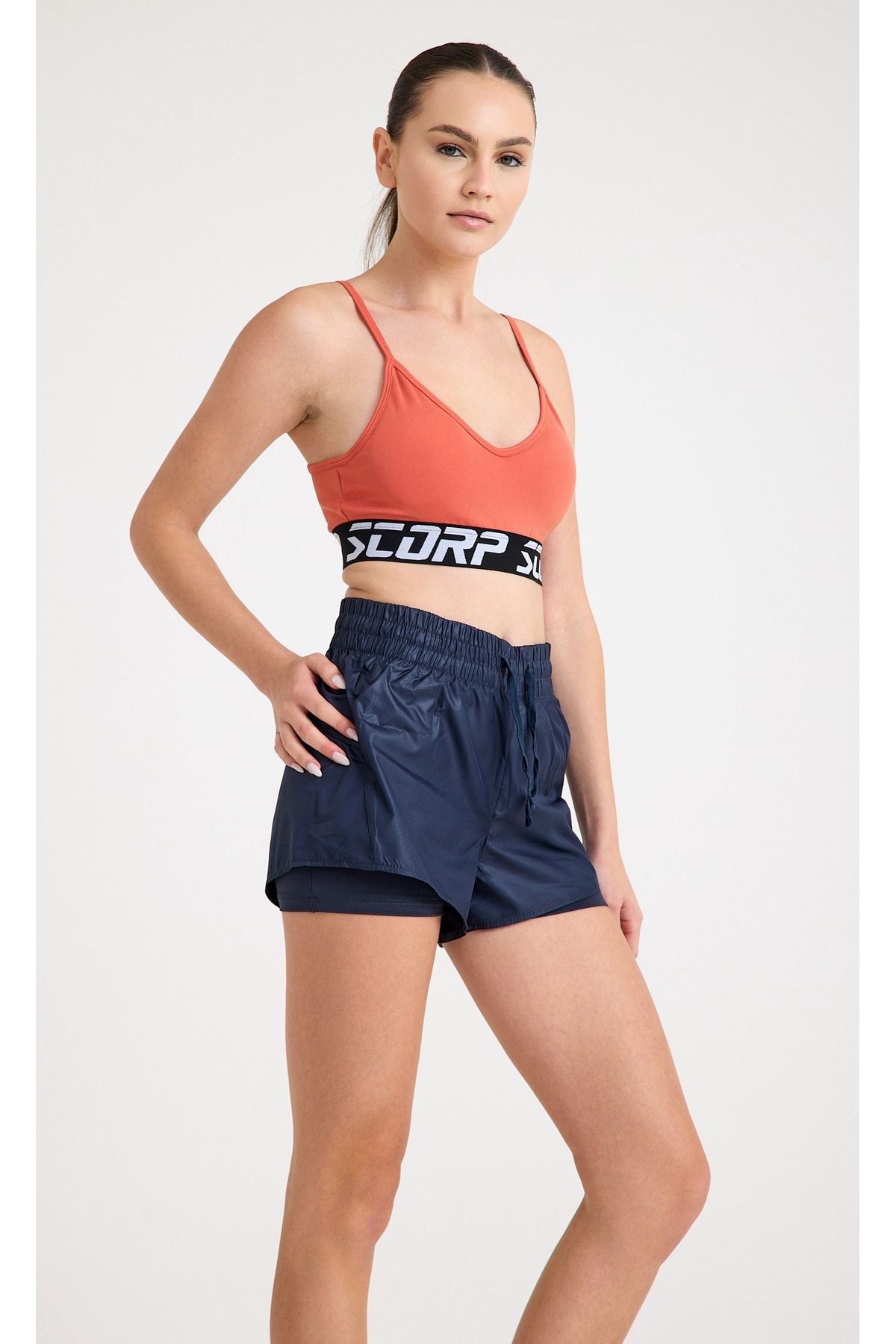 Chloe Kısa Taytlı Kadın Şort Navy - 2
