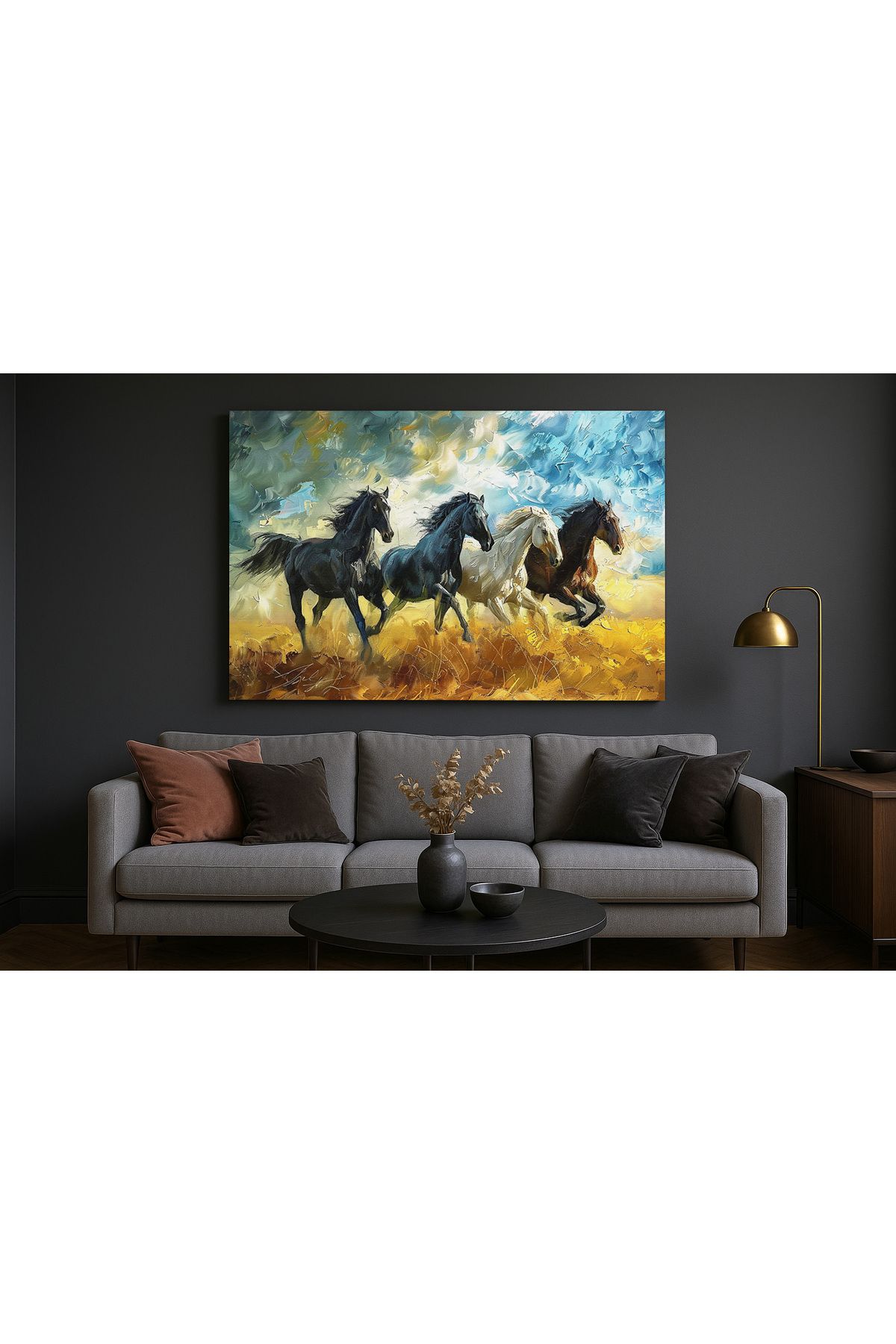 volo dekor - KANVAS TABLO Pastel Renkler , Dekoratif Kanvas Duvar Tablosu