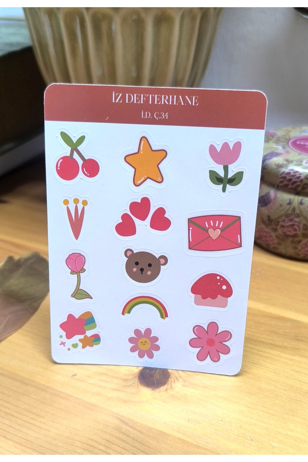 İZ DEFTERHANE Soft Pastel Çıkartma Sticker (Defter, ajanda ve planlayıcılar için uygundur.)