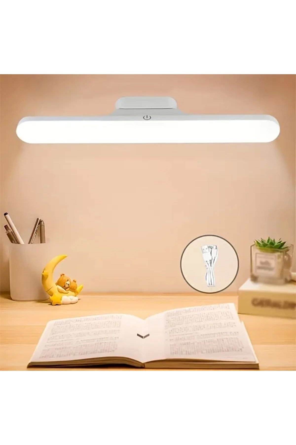 İthal 3 Modlu Ton Ayarlı Şarjlı Kitap Okuma Lambası Gün Işığı Dokunmatik Led Işık
