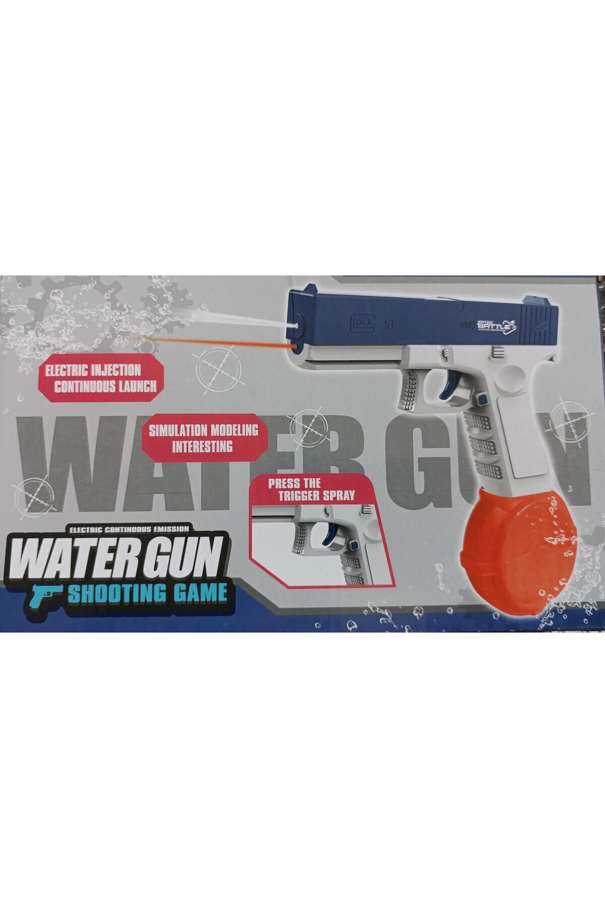 Brother Toys Elektrikli Otomatik Atış Yapan Işıklı Su Tabancası 10 Metre Menzilli 500 Ml. Depolu 20 Cm. fotoğrafı 5 (önizleme)