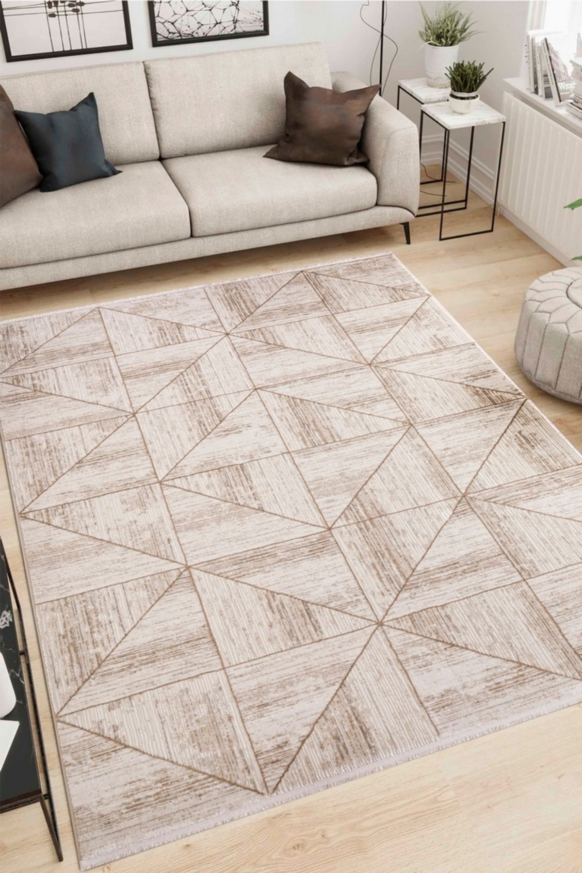 Alpina Home Venüs Krem Bej Yumuşak Doku Salon Oturma Odası Mutfak Çocuk Odası Halısı