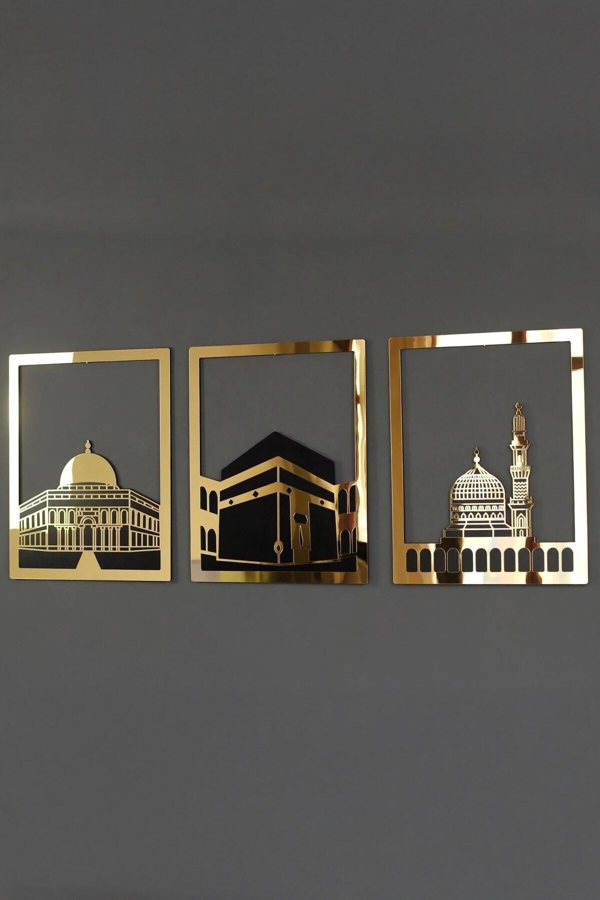 Kuzeylina 3'lü Tablo Seti – Mescid-i Aksa, Mescid-i Haram ve Mescid-i Nebevî