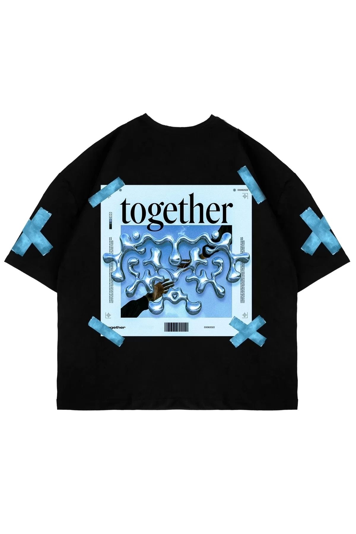 Tarzsokak Together Sırt Baskılı Oversize Unisex Siyah