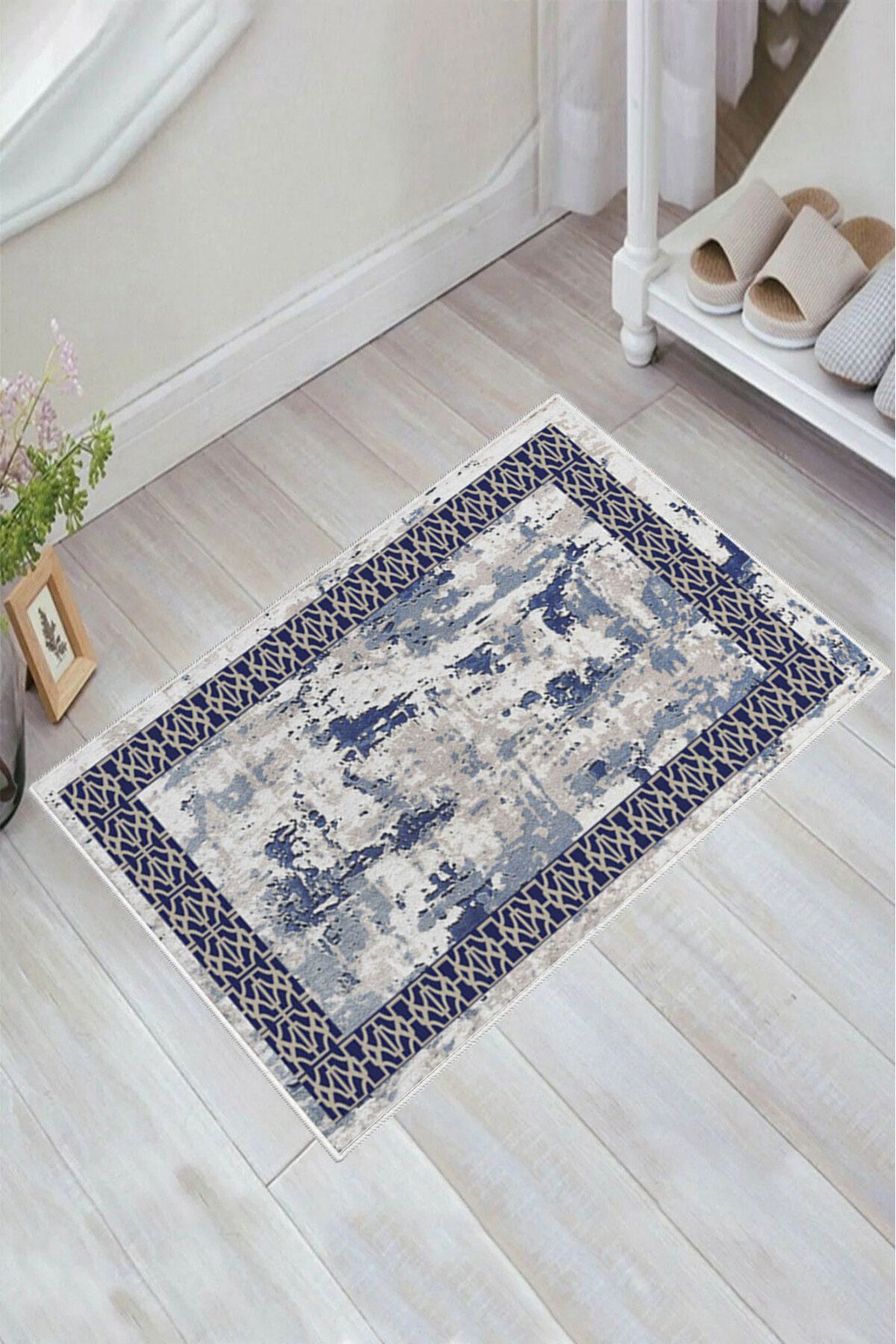 nova century Kaymaz Taban Yıkanabilir Banyo Paspası - Nova Bath Desenli 50*80 Cm