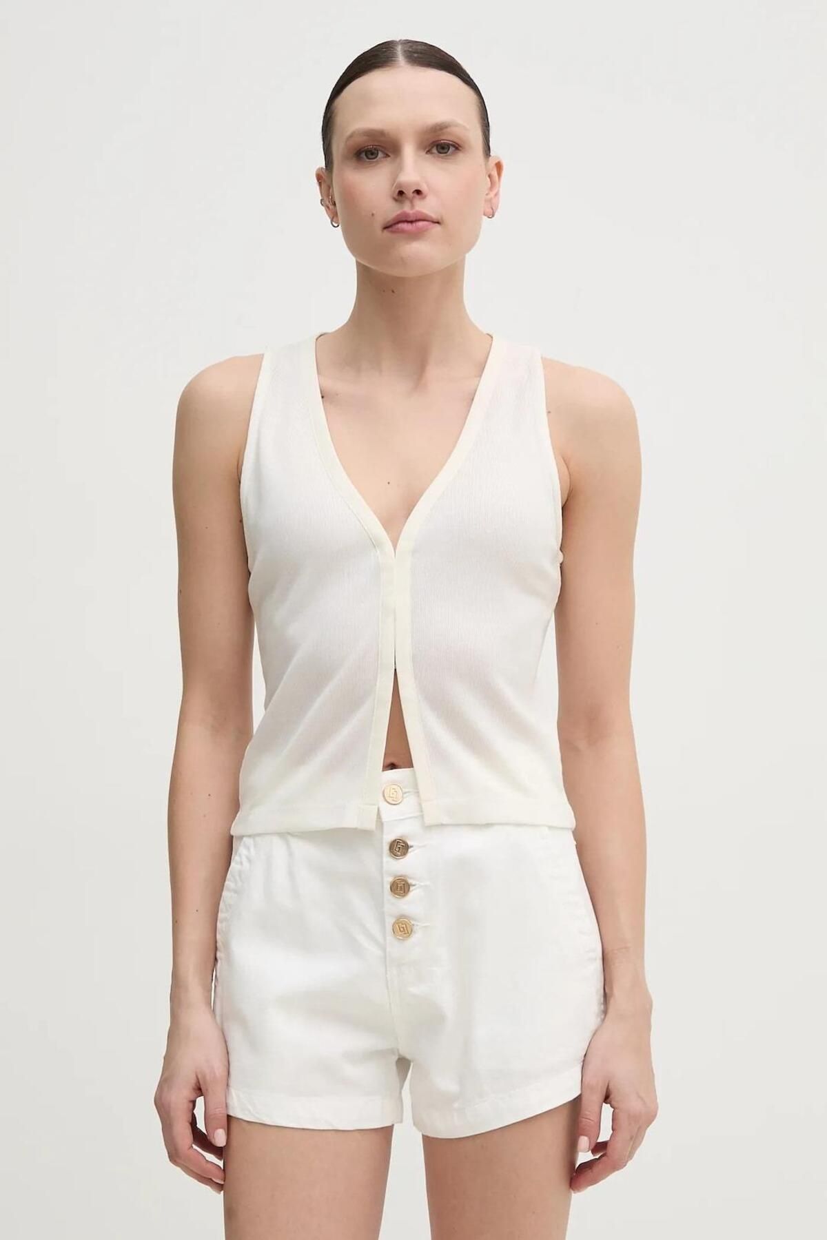 Calvin Klein Kadın SOFT TOUCH SLEEVELESS CARDIGAN T-Shirt