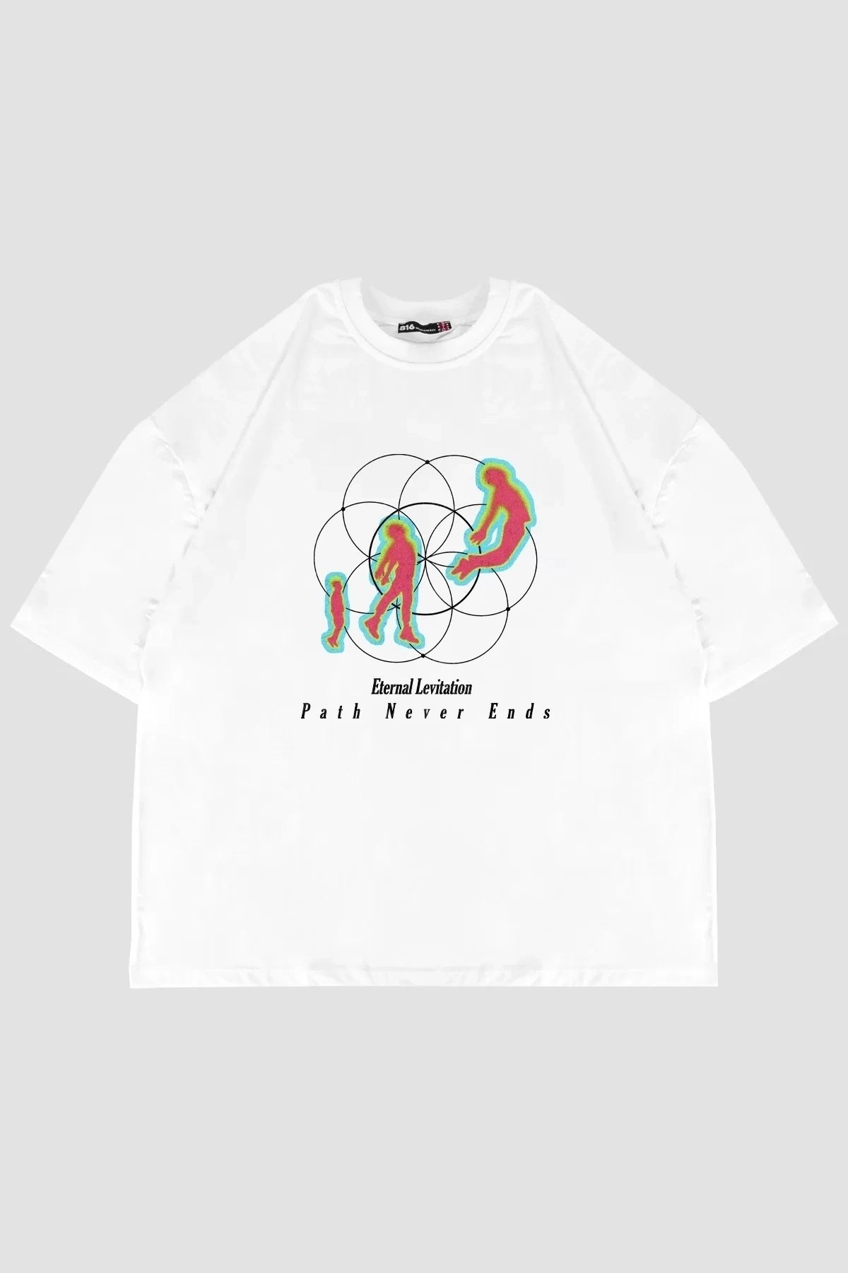 Tarzsokak Eternal Levitation Baskılı Beyaz Oversize Unisex