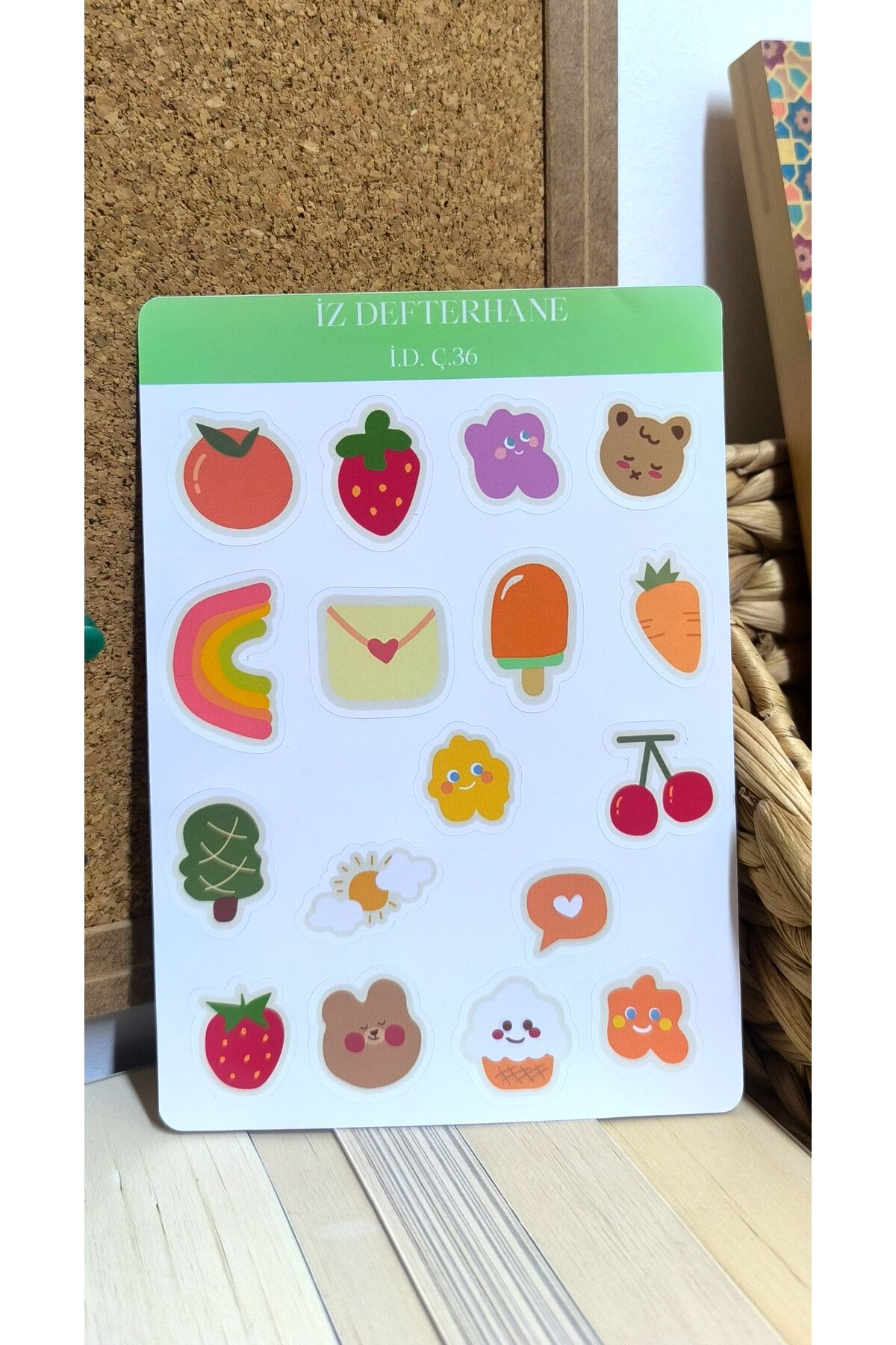 İZ DEFTERHANE Neşeli Çıkartma Sticker (Ajanda Defter ve Planlayıcılar için Uygun)