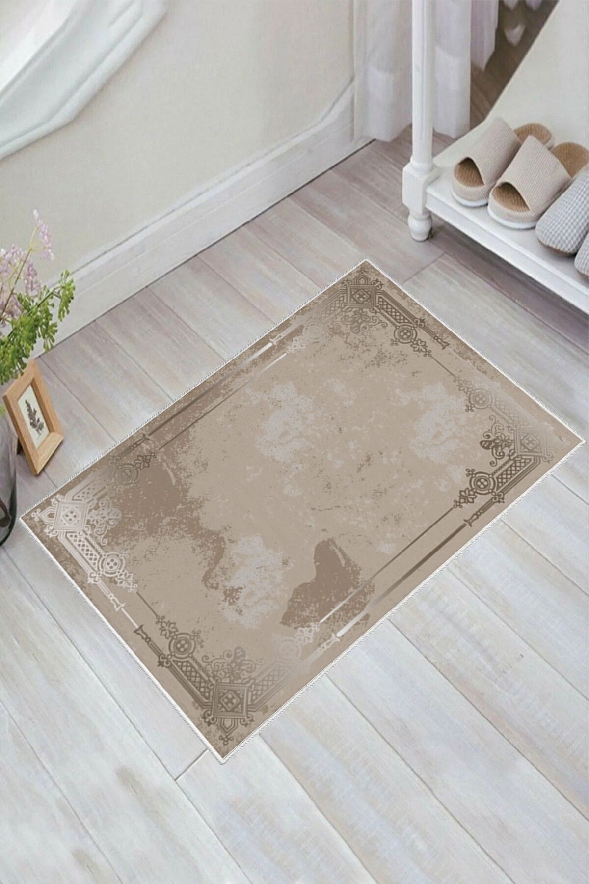 nova century Kaymaz Taban Yıkanabilir Banyo Paspası - Nova Bath Desenli 50*80 Cm