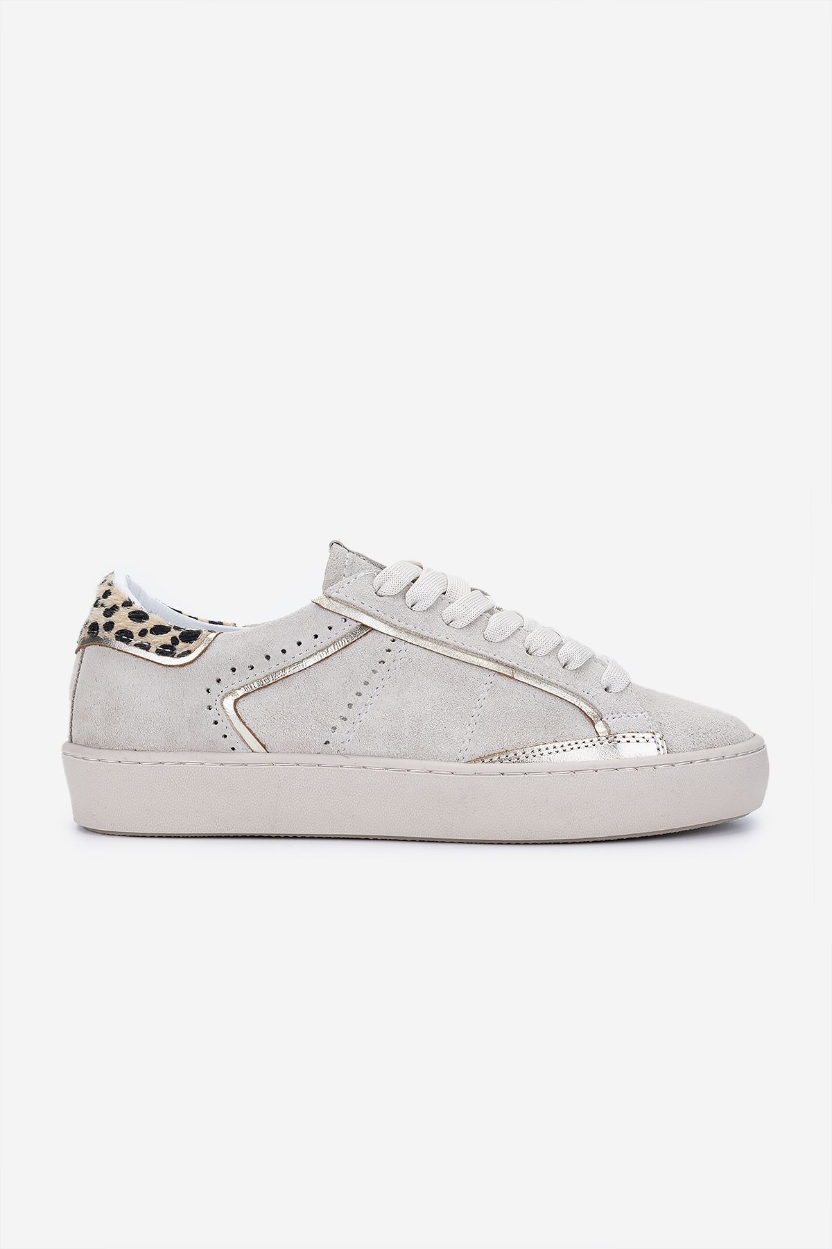 Valmenti Kadın Hakiki Deri Bej Süet Sneakers & Spor Ayakkabı