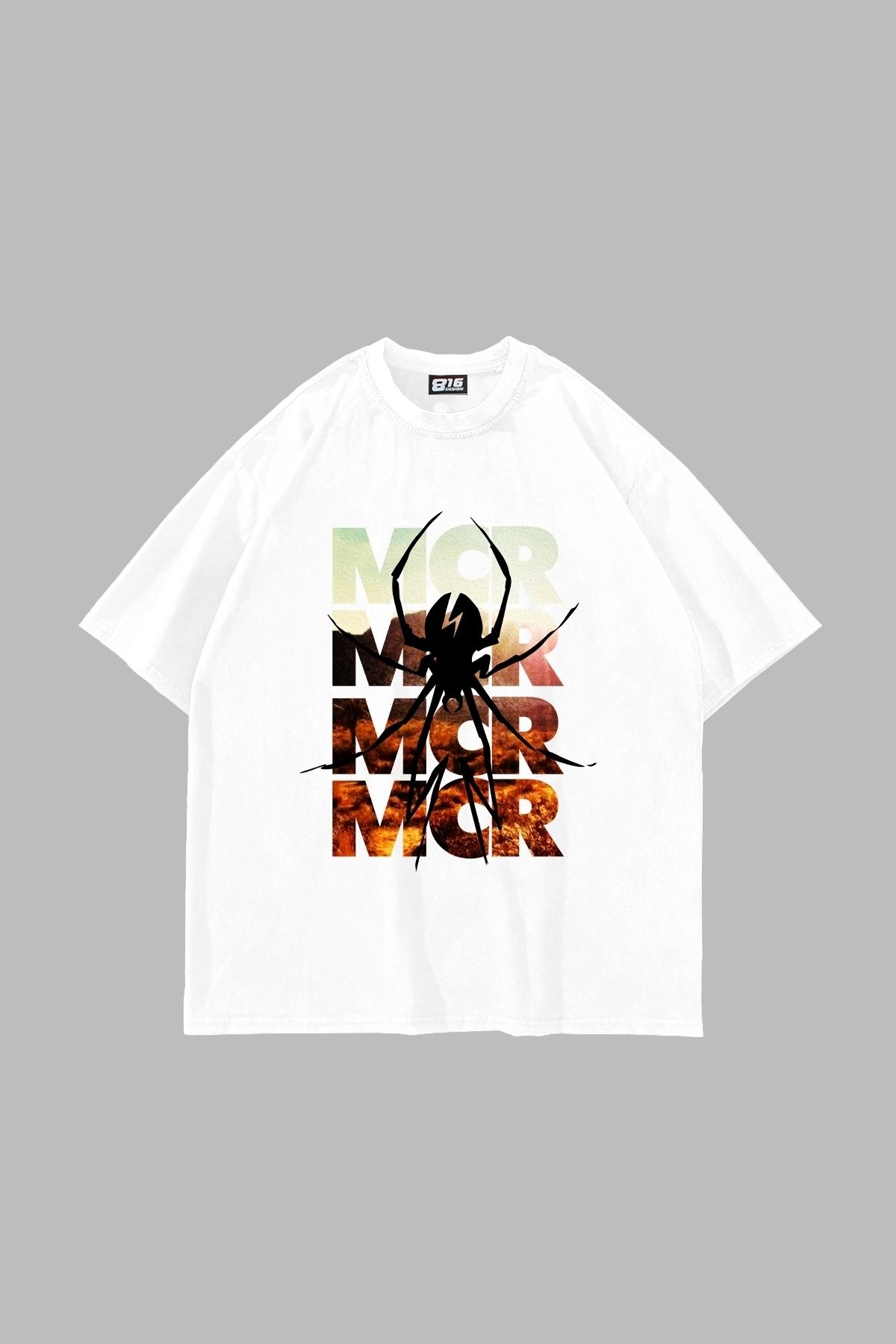 Tarzsokak My Chemical Romance Baskılı Oversize Unisex Beyaz