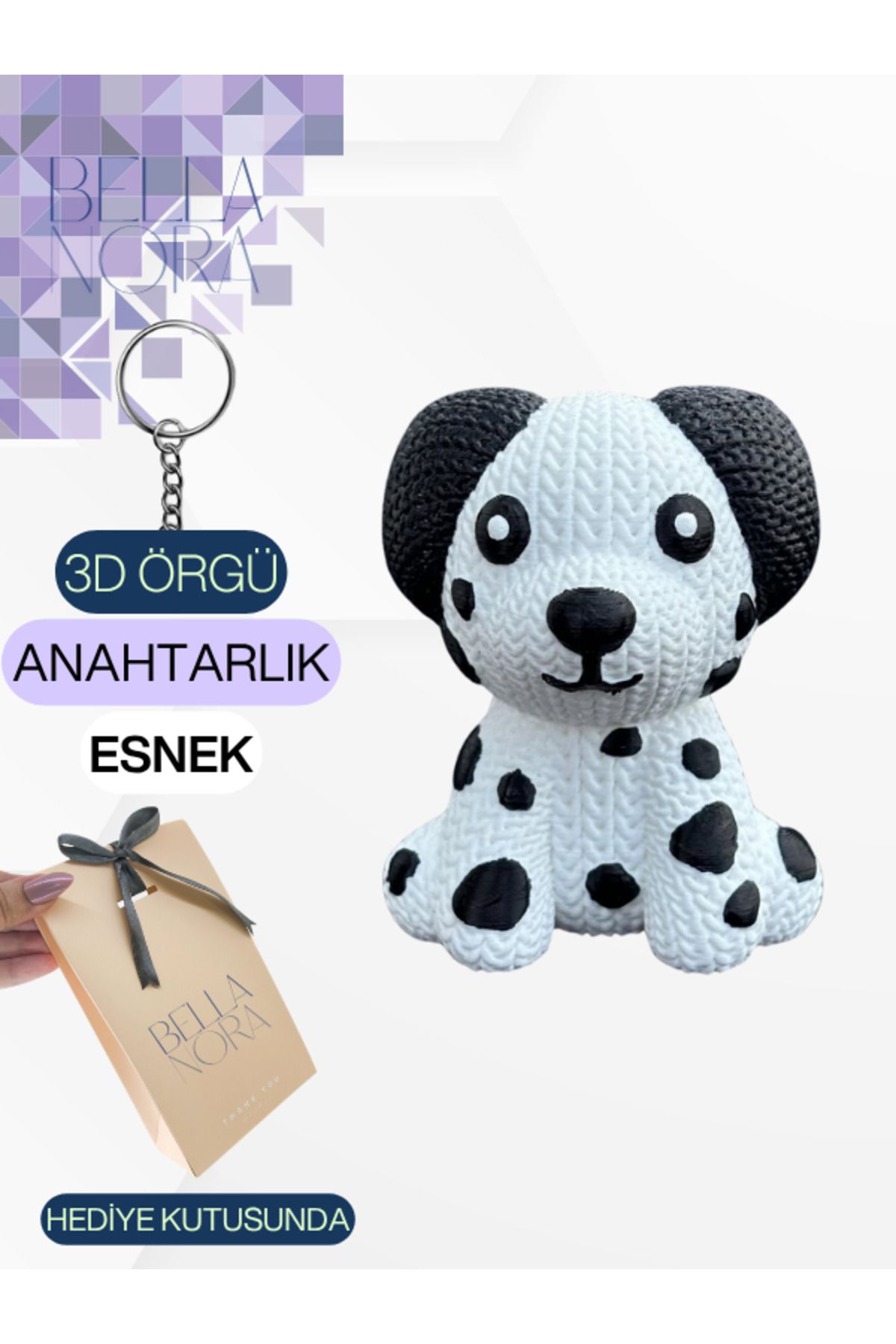 Bellanora Örgü Anahtarlık Sevilen Animasyon Çizgi Film Karakterli Amigurumi Çanta Süsü Özel Hediye Kutusunda