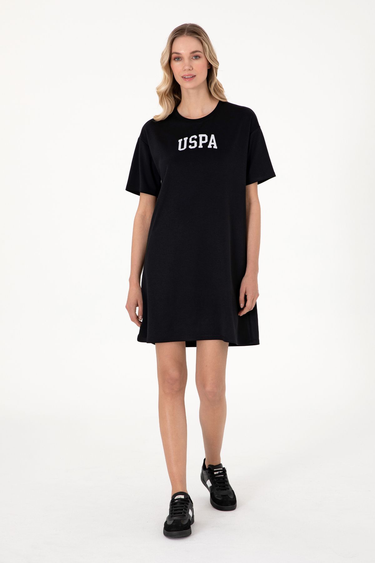 U.S. Polo Assn. Kadın Siyah Örme Elbise 50306675-VR046