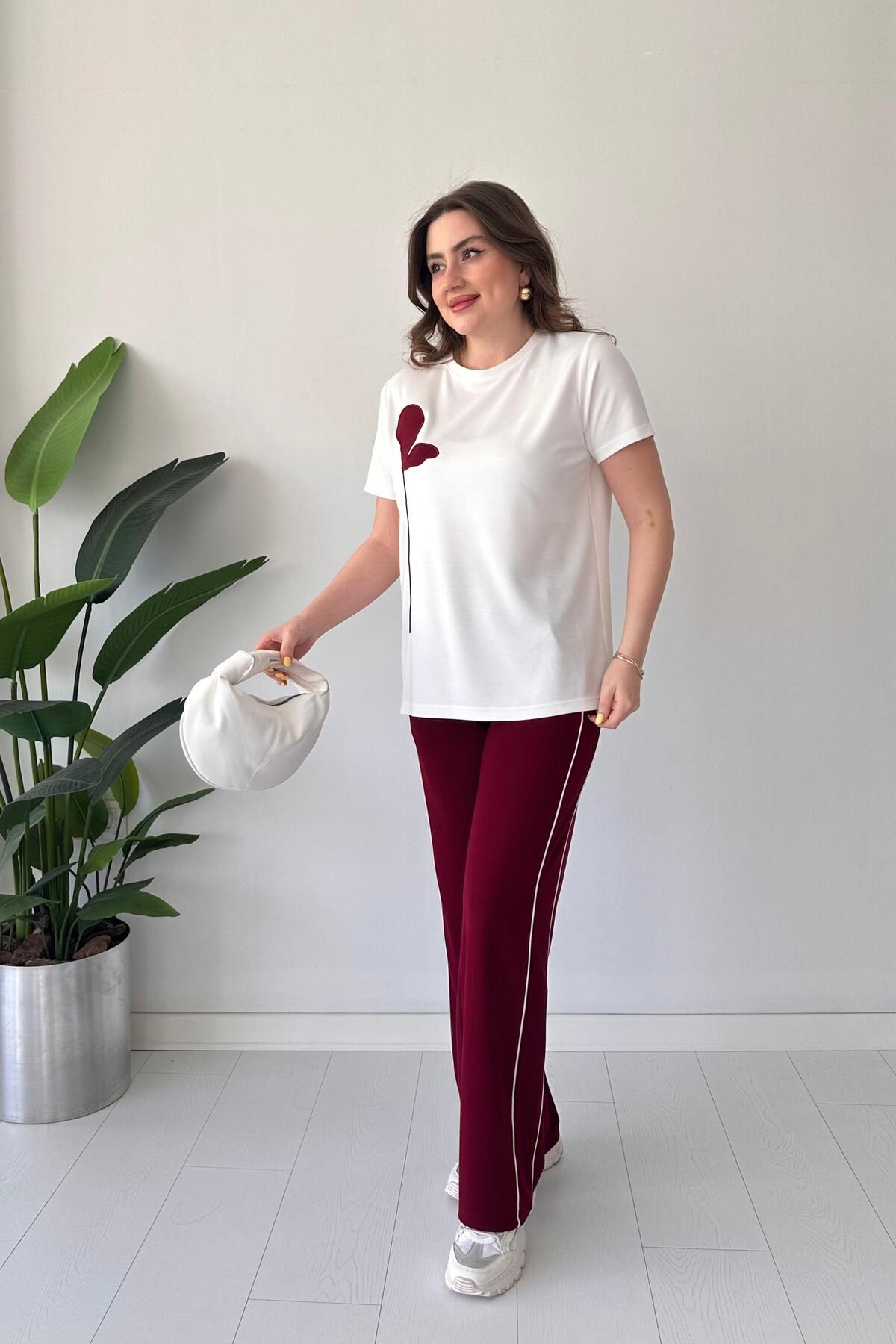 MaziButik Lale Pike Takım Bordo