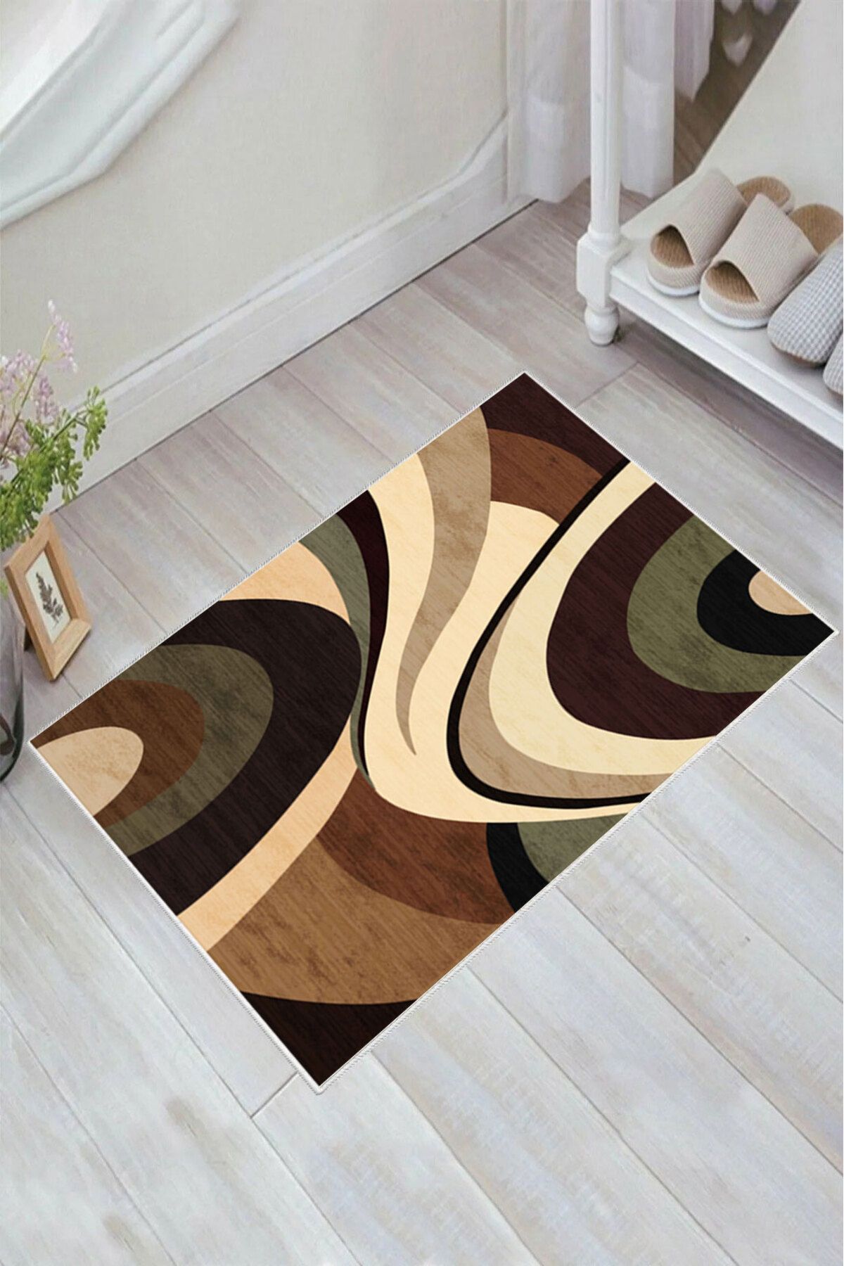 nova century Kaymaz Taban Yıkanabilir Banyo Paspası - Nova Bath Desenli 50*80 Cm