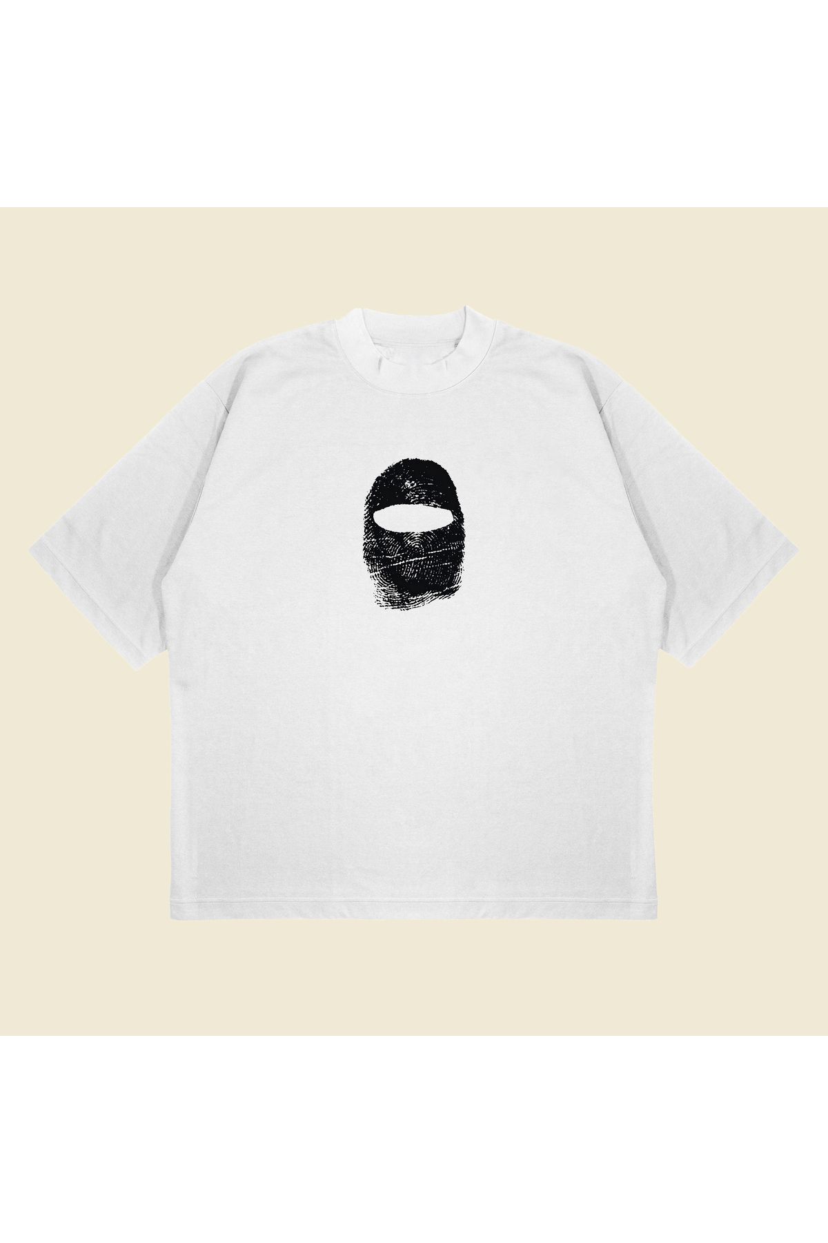 Tarzsokak Fingerprint Thief Baskılı Oversize Unisex Pamuklu Nefes Alan Kalın Kumaşlı
